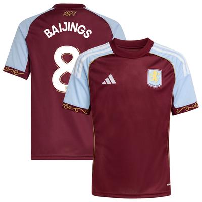 Aston Villa adidas Heimtrikot 2025-26 - Kinder mit Aufdruck Pokal Baijings 8 Image