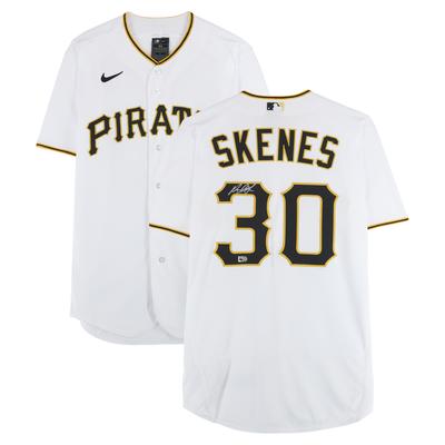 V106832 Pirat Paul Skenes Pittsburgh Pirates signiertes weißes authentisches Nike-Trikot Paul Skenes AUT BB JERSEY 45890 AUTJERBSB JRSYSK0040 #7 Image