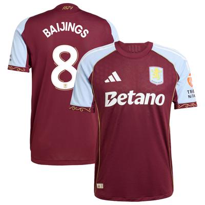 Authentisches Aston Villa adidas Heimtrikot 2025-26 mit Aufdruck Pokal Baijings 8 Image