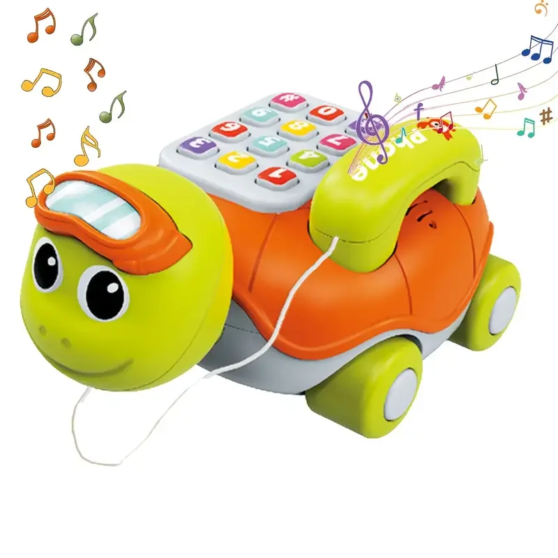 Musical Turtle Crawling baby Toys Interactive Baby Phone Toy with Piano Music Lights Toddlers Early Learning Educational Toys