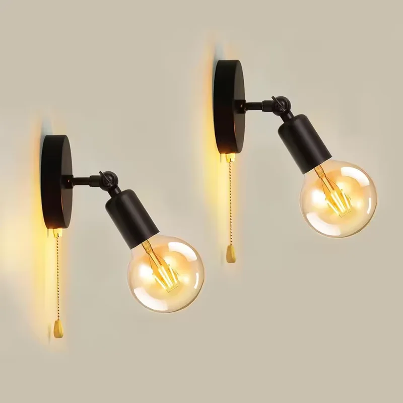 Einfache Wandleuchte 180 Grad mit Schalter, verstellbare Metall-Wandleuchte, Schlafzimmer, Loft, Gang, Treppe, Küche, Heimdekoration, Lichter