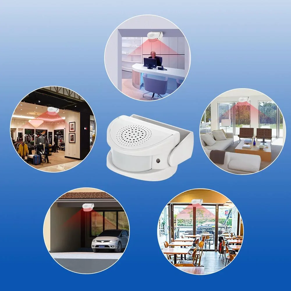 KERUI Kabelloses Türklingel mit PIR-Bewegungsmelder und Netzteil, 32 Lieder, Willkommensglocke für die Sicherheit von Geschäft, Zuhause, Hotel