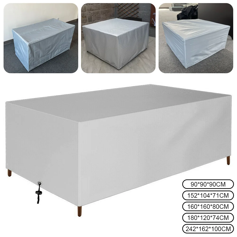Möbelabdeckung, wasserdicht, für den Außenbereich, Garten, Terrasse, Strand, Sofa, Stuhl, Tischabdeckungen, Regenschutz, Gartenmöbel-Abdeckung Image