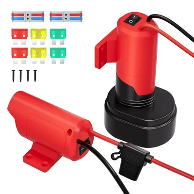 Batterieadapter 12 V für Milwaukee-Adapter mit Schalter Power Wheels Batterieadapter 12-Gauge-Draht für DIY RC Trucks Spielzeug Robotik