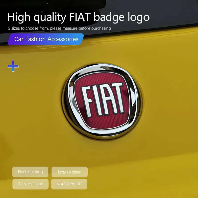 Autocollant de Badge de coffre de calandre de voiture, autocollant de Logo de voiture Fiat pour FIAT 500 Ducato Panda Grande Punto Tipo Abarth Pulse Strada 600 500