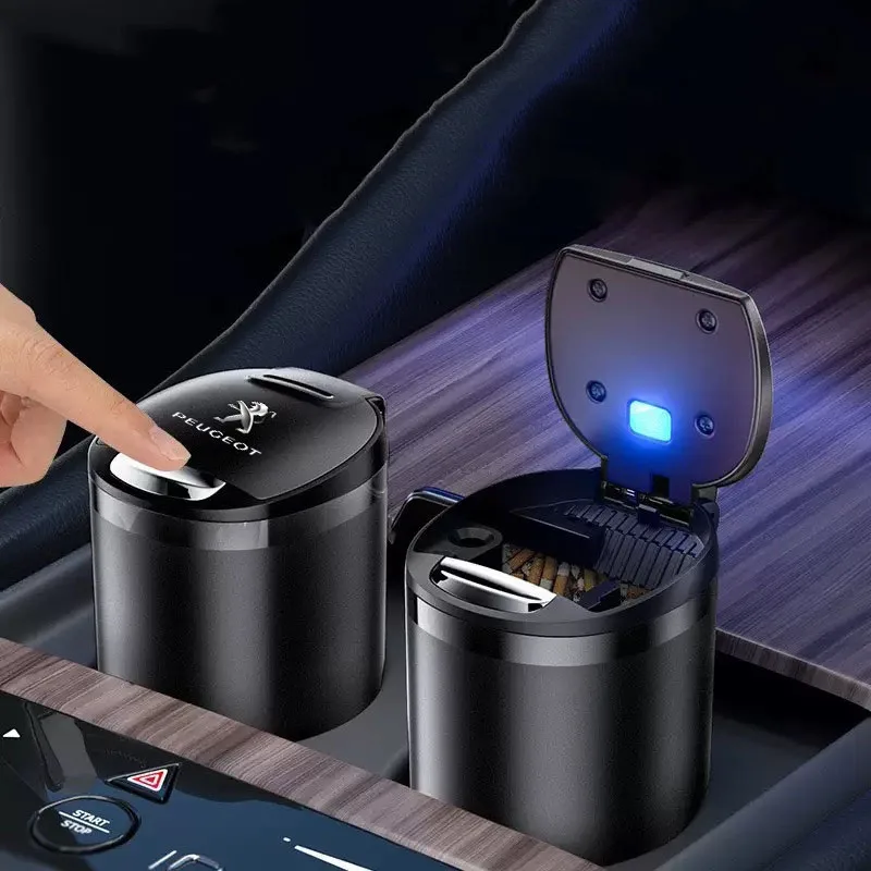 Porte-gobelet Portable pour voitures Peugeot 408 4008 308 3008 5008 508 2008 208 301 407, cendrier automatique, boîte porte-Cigarette, accessoires