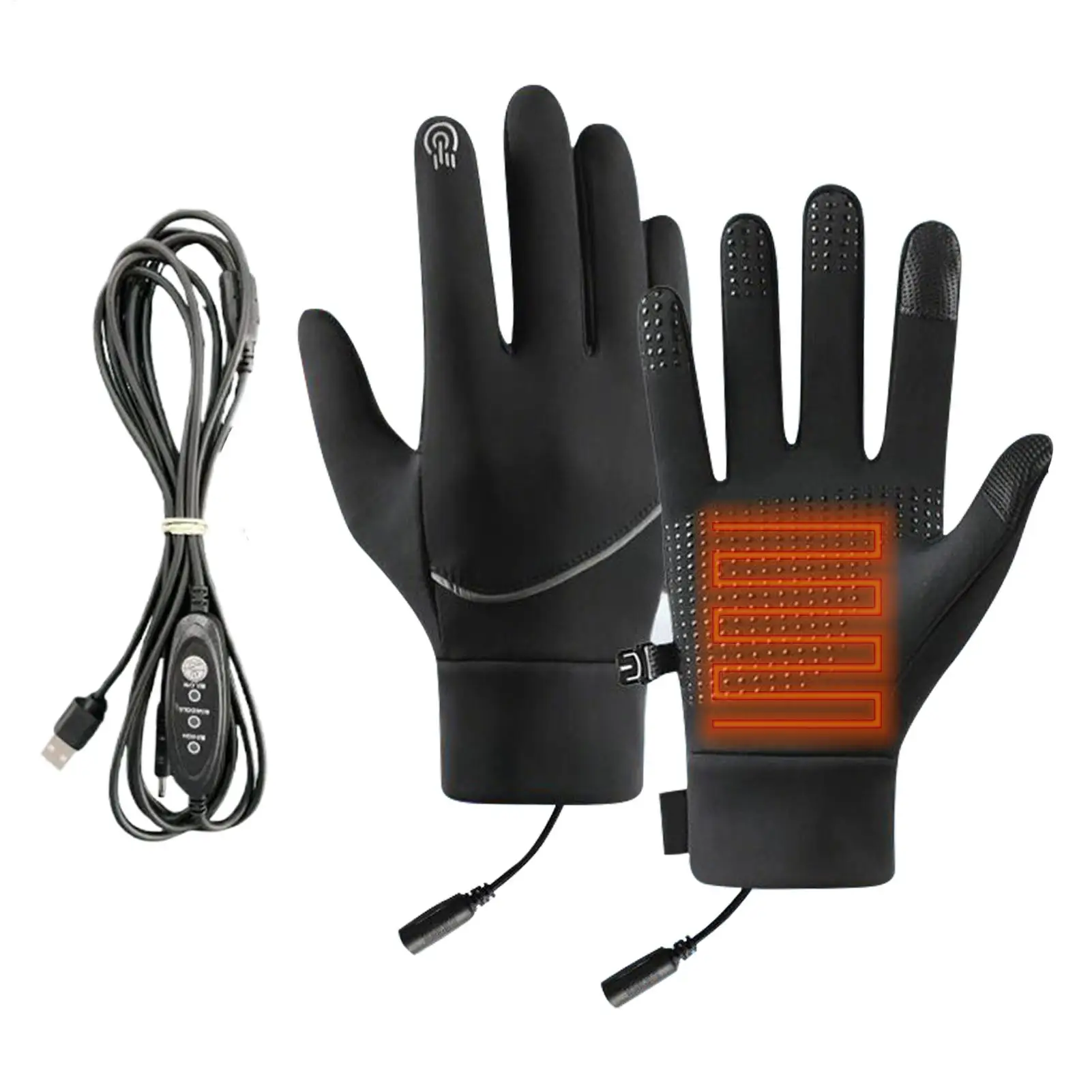 USB-Heizhandschuhe, Snowboard-Handschuhe, Touchscreen, Winter-Thermohandschuhe, beheizte Thermohandschuhe, Handschuhe, Schneefäustlinge, Snowboard-Handschuhe Image
