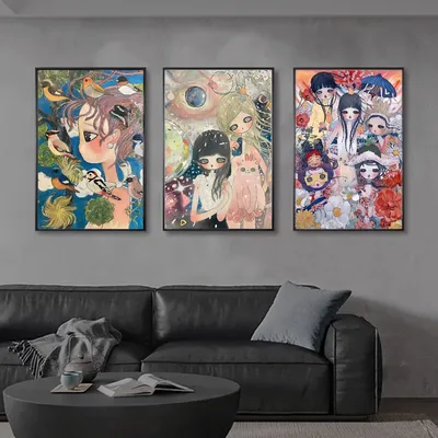 Aya Takano Movie Sticky Posters Retro Kraft Paper Sticker DIY Room Bar Cafe Aesthetic Art Wall Painting