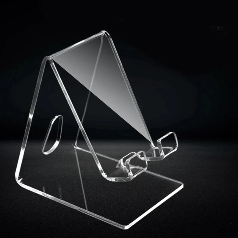 Accessoires de téléphone Portable en acrylique Transparent, Mini support de bureau Portable, Table de comptoir, support de téléphone Portable pour iPhone 15 Samsung