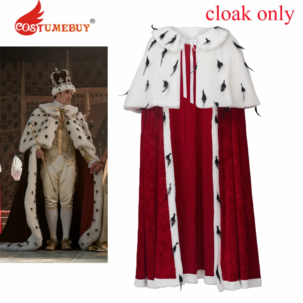 Königin Charlotte Cosplay König George Kostüm Umhang 18. Jahrhundert Männer König Prinz Umhang Mittelalterlicher Umhang Halloween Image