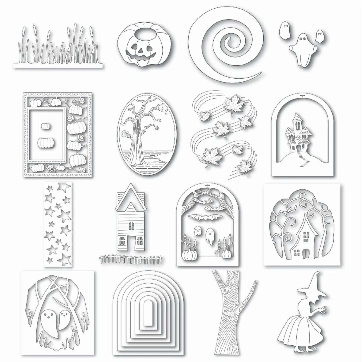 halloween witch spooky hut pumpkin frame metal cutting layering die scrapbook die photo album decoration diy card craft 2022 new