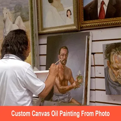 Handpainted Custom Oil Painting, Professional Art, Custom Family Portrait Paintings, Canvas From Photo, Wedding Lover Designed