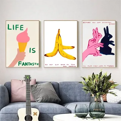 David Shrigley Art Poster Canvas Painting Art Modern Home Living Room Bedroom Bar Aesthetic Decoration Wall Art Gift