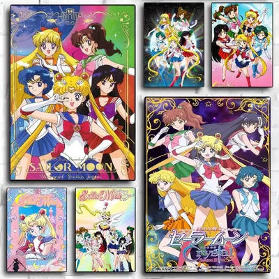 Anime S-Sailor Moon Self-adhesive Art Poster Whitepaper Prints Posters Artwork Aesthetic Art Wall Painting
