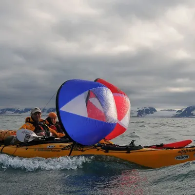 Kajak-Windsegel, 108 cm, blau, faltbar, Bootsegel, klares Fenster, UV-Schutz für Kanu, Schlauchboote, Downwind Drifting Sup Paddle