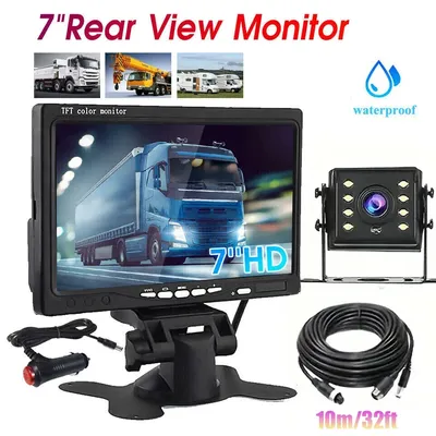 7 Inch Car Monitor Reversing Camera Kit For Truck Caravan Bus Van RV Rear View Backup Camera For Vehichle IR Night Vision