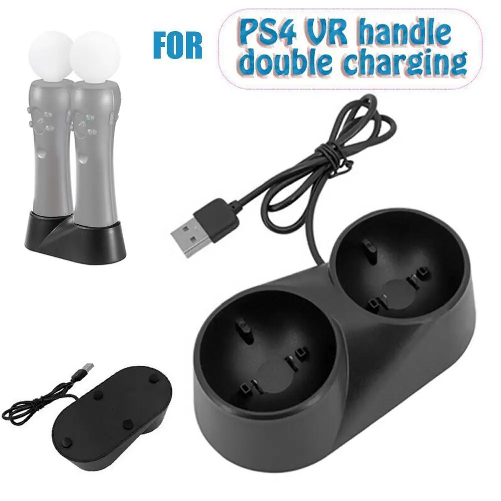 Dual Charger Dock For PS3 VR Motion Controller For Playstation 4 Motion Controller Gampad Charging Dock Station