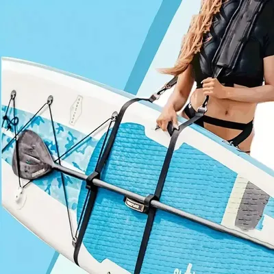 Schwarzes SUP-Board, tragbarer Schultergurt, Stand-Up-Paddle-Board, Gürtelschlinge, SUP-Sling-Board, tragbarer Trägergurt, fester Gurt