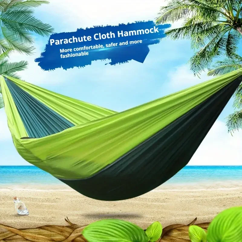 1 tragbare Outdoor-Camping-Hängematte für Strand, Hinterhof, Hof, Wandern, Tourismus, Wandern, Freizeit, Outdoor-Camping-Ausrüstung Image