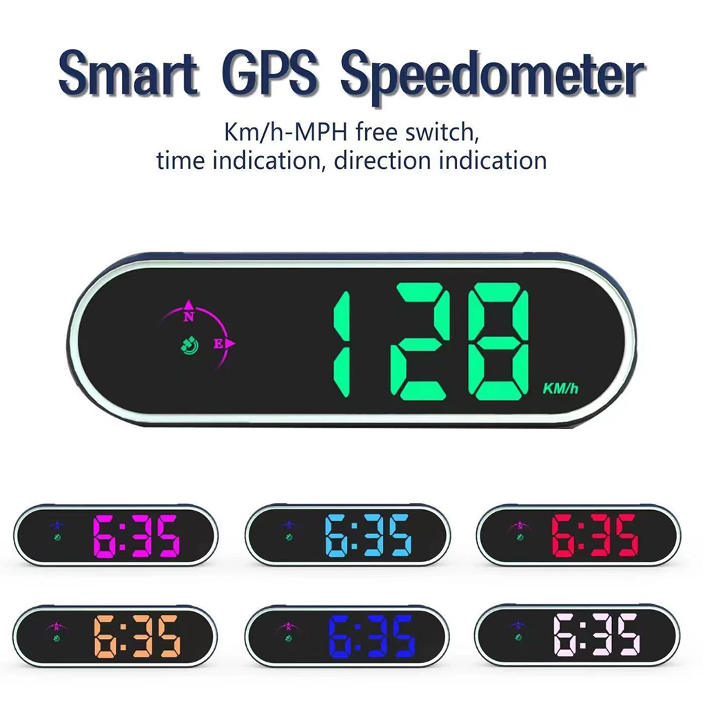 Tachimetro digitale per auto Head Up Display Velocità Display in tempo reale GPS Kmh HUD per tutte le auto Accessori elettronici per auto