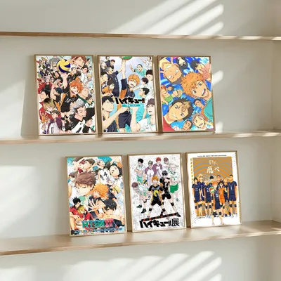 Japan Anime Volleyball Boy Haikyuu Classic Movie Posters Vintage Room Bar Cafe Decor Stickers Wall Painting
