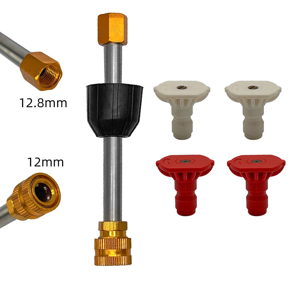 1Pcs Hochdruckreiniger Spray Lance Auto Waschmaschine Verlängerung Lance Düse Schnell Anschluss Power Washer Schlauch Für Reinigung Werkzeug Image