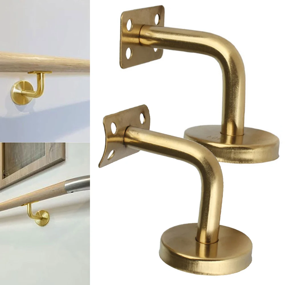 1 Pc Gold Handlauf Bannister Unterstützung Treppen Schiene Halterung Balustrade Wand Unterstützung Hand Schiene Treppe Handlauf Befestigung Zubehör Image