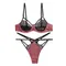 Set intimo da donna Lingerie classica in pizzo sexy G-String Top intimo femminile Intimo trasparente Set reggiseno Mutandine Intimo