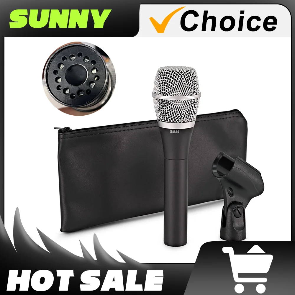 SM86 cardioid Dynamic Microphone For Stage Singing Professional Wired Microphone for Karaoke Recording Vocal