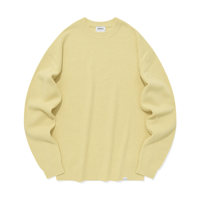 covernat Lambswool round knit yellow