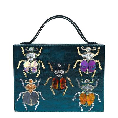 SIMITRI Bedazzled Beetle Briefcase Bag