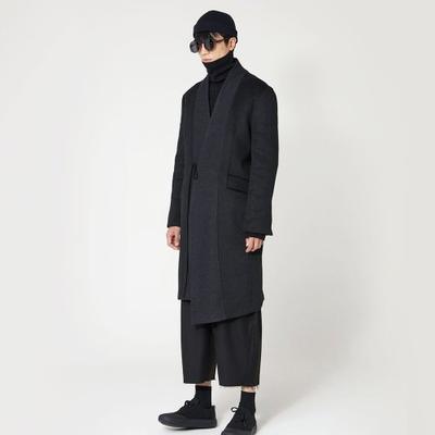 dbydgnak Unbalanced wool robe coat _ KB3CO0101