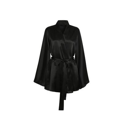 qiseunderwear Clash Shoes Short Robe Black