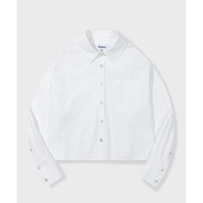 fielders Crop Essential Cotton Shirt WHITE