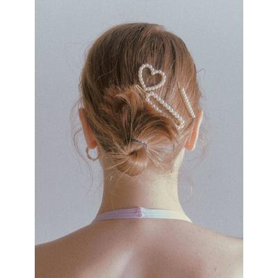 oneenough Heart & Pearl Hair Pin