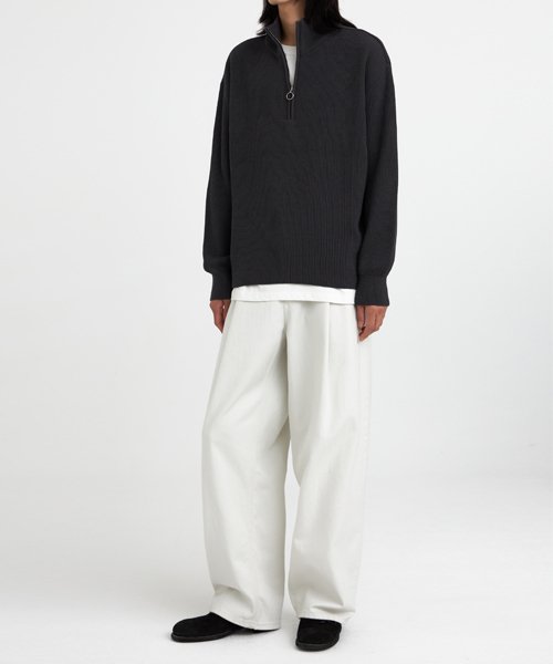 youth Oversized Half-zip Knit