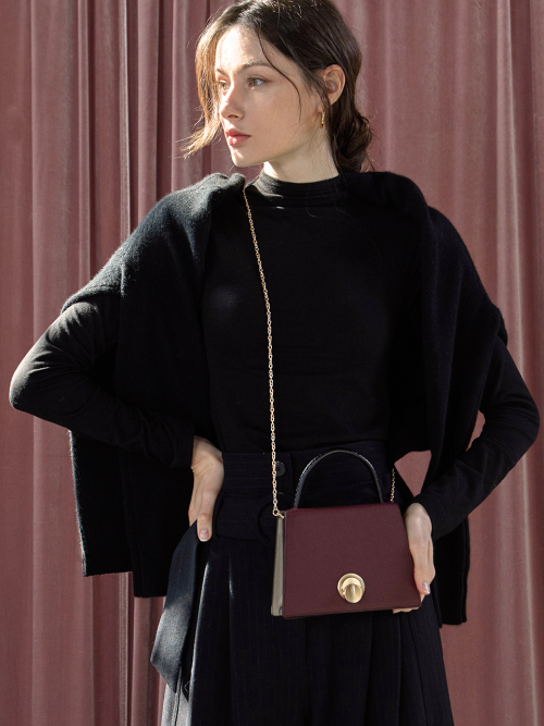 anodds LOMEL MINI Micro Bag Maroon Burgundy
