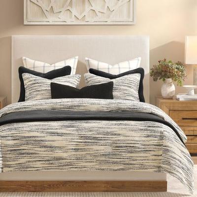 Cosmo Mini Comforter Set Ivory/Black, Queen, Ivory/Black