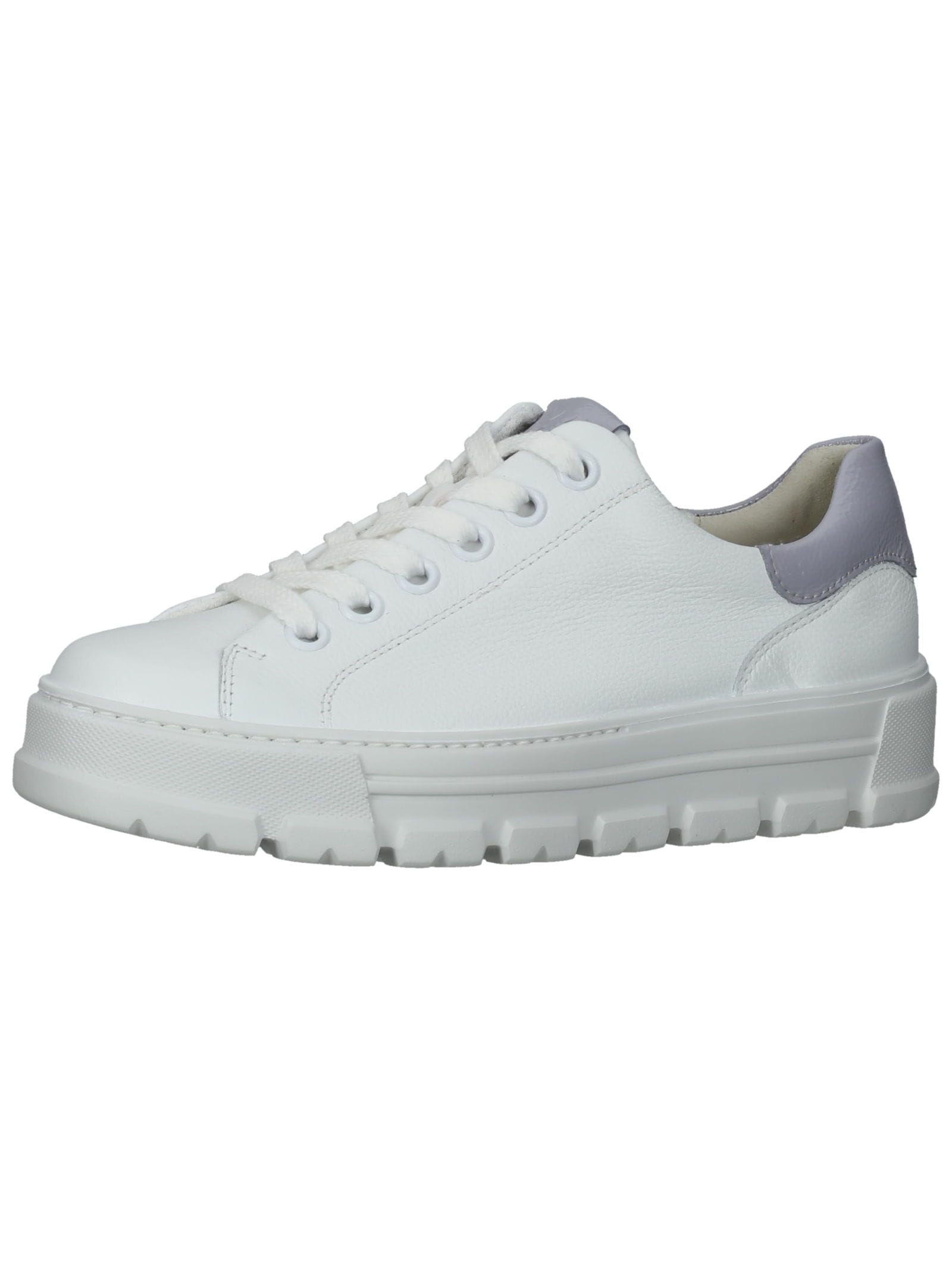 Sneaker PAUL GREEN "Paul Green Sneaker Leder", Damen, Gr. 38,5, weiß, lila, Leder, Casual, Schuhe