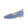 Ballerina PAUL GREEN "Paul Green Ballerinas Veloursleder", Damen, Gr. 39, blau (denim), Veloursleder, casual, Schuhe