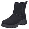 Winterboots RIEKER, Damen, Gr. 43, schwarz, Nubuklederimitat, unifarben, modisch, Schuhe, Plateauboots, Stiefelette, Profilsohle, mit Warmfutter