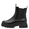 Chelseaboots MARCO TOZZI, Damen, Gr. 41, schwarz, Lederimitat, Elastischer Einsatz, modisch, Schuhe, Blockabsatz, Stiefelette, Herbstboots, Stretcheinsatz außen