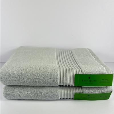 Kate Spade Bath | Kate Spade New York Light Blue Bath Towel Set Luxury Cotton Plush Set Of 2 New | Color: Blue | Size: Os