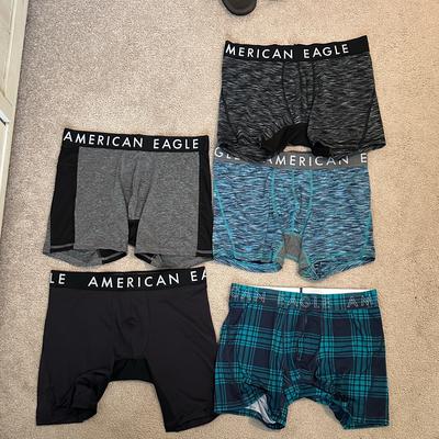 American Eagle Outfitters Underwear & Socks | American Eagle Outfitters Men's Boxer Briefs - Black, Gray, Blue Collection | Color: Black/Gray | Size: Xl