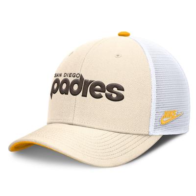 San Diego Padres Nike Dri-Fit Rise Strukturierte Trucker-Kappe Image