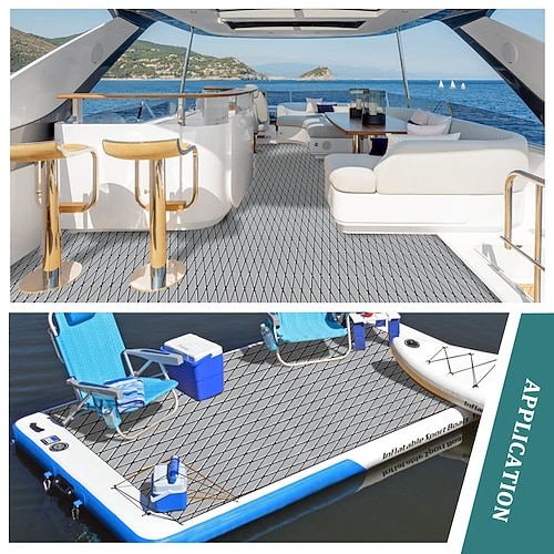 Hochwertiger Bootsbodenbelag aus EVA-Schaum – UV-beständig, rutschfest, schmutzabweisend, leicht zu reinigen und zu verlegen, perfekt für alle Bootstypen, Schutz für Schiffsböden, strukturierte Image