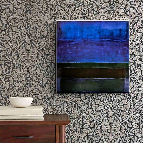 Berühmter Mark Rothko, farbenfrohes abstraktes Kunstwerk, handgemaltes Leinwandgemälde, moderne Wandkunst für Galerie, Wohnzimmer, Heimdekoration, gespannter Rahmen, fertig zum Aufhängen oder Image