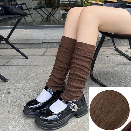 Damen Strümpfe Outdoor Täglich Ferien Einfarbig Acrylfasern Lässig Warm Elastisch 1 Paar