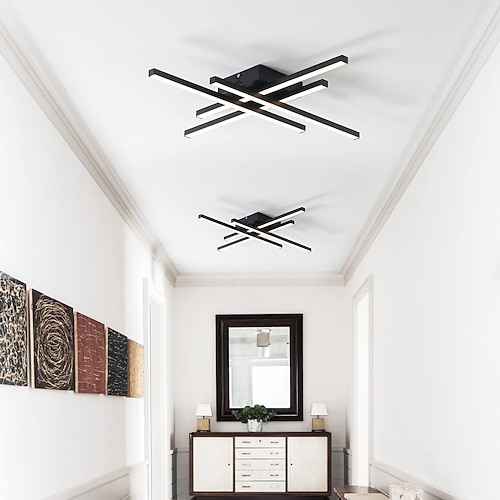 4-Licht 6-Licht 61/85/120 cm Cluster-Design Liniendesign Geometrische Formen Deckenlichter Aluminium Linear Geometrisch Minimalistisch Lackierte Oberflächen LED Modern 110-120V 220-240V Image