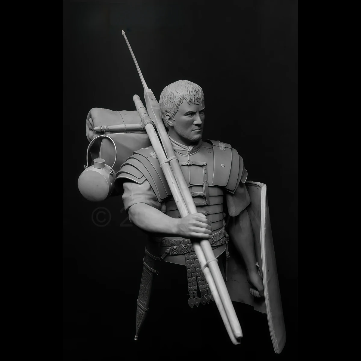 1/9 resin unpainted model kit, military theme, bust 1st century AD Roman marching unassembled and unpainted GK